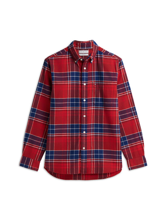 Tommy Hilfiger - Hero Tartan Check Regular Fit -flanellikauluspaita - 0QJ REGATTA RED / CHECK | Stockmann - photo 1