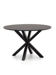 Kave Home - Argo-ruokapöytä musta ⌀ 120 cm - BLACK | Stockmann