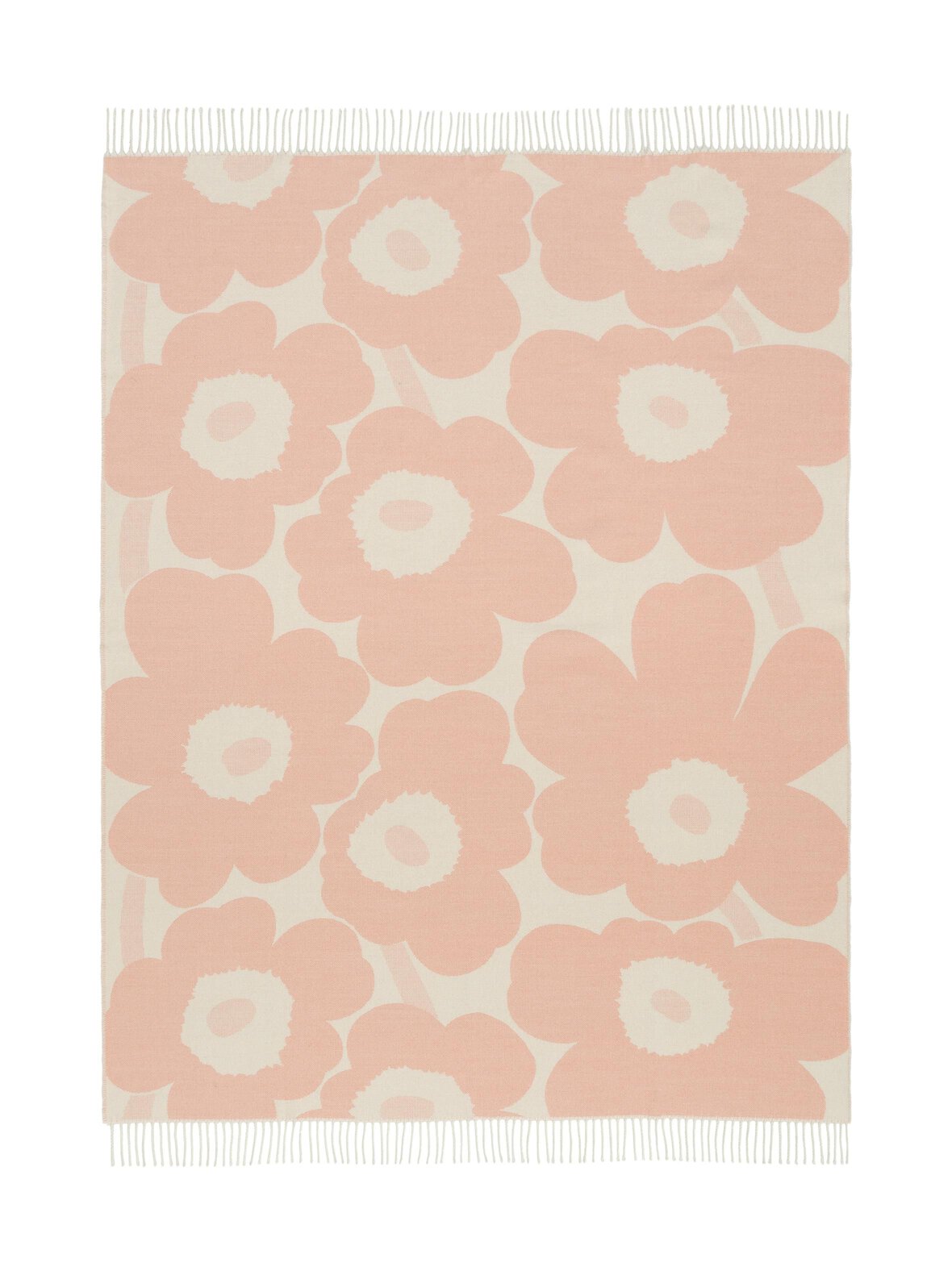 Unikko-villa-puuvillahuopa 130 x 180 cm