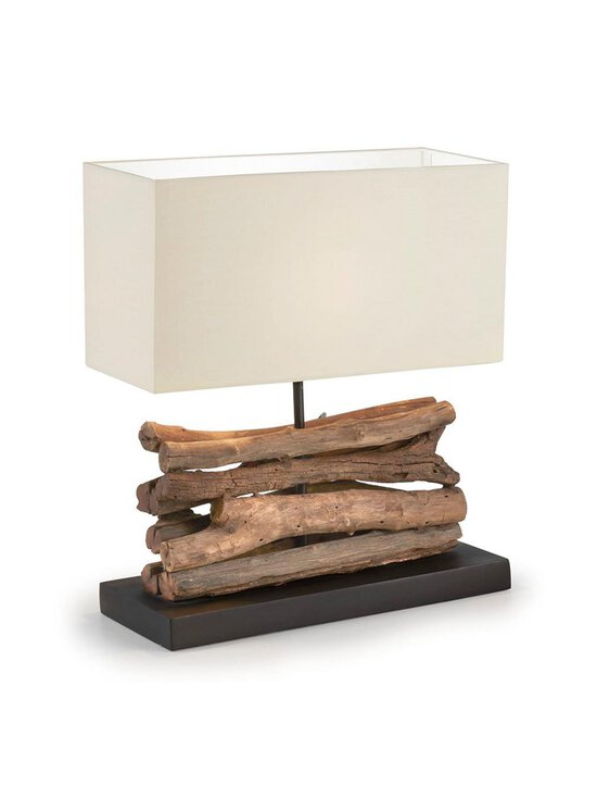 Kave Home - Sahai-pöytävalaisin valkoinen/puu - BROWN | Stockmann - photo 1