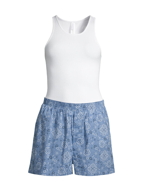 SKIMS - Cotton Poplin Sleep Tank And Boxer Set pidžamas tops un šorti - ARCTIC SNOW BANDANA | Stockmann - photo 1