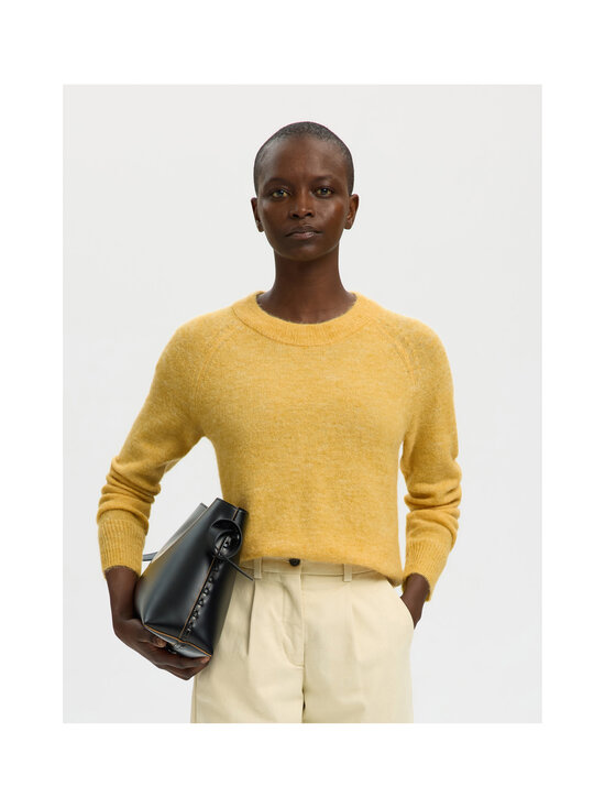 Selected - SlfLulu O-neck -neule - OCHRE DETAIL:MELANGE | Stockmann - photo 4