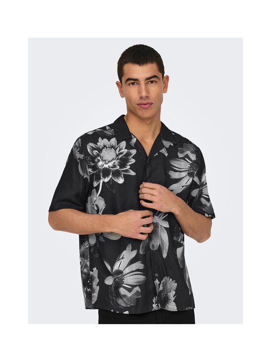 Only & Sons - OnsRocket Regular -kauluspaita - JET BLACK AOP:EGRET - photo 5 Only & Sons - OnsRocket Regular -kauluspaita - JET BLACK AOP:EGRET | Stockmann - photo 5