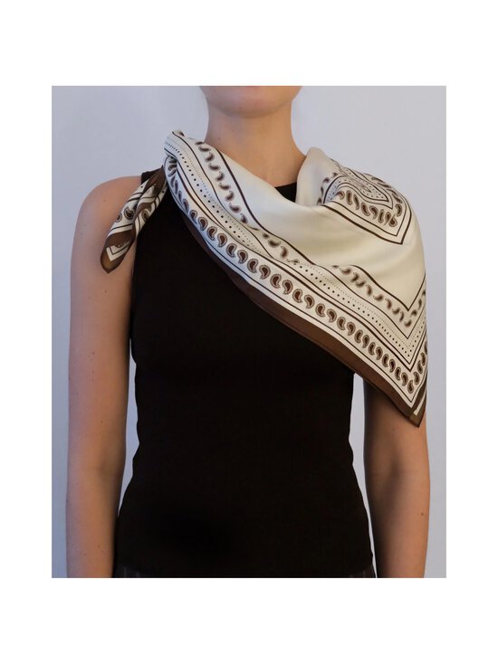 lescarf - Paisley-silkkihuivi 80 x 80 cm - CREAM | Stockmann - photo 2