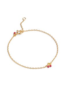 ENAMEL Copenhagen - Cherry- kullattu rannekoru - RED | Stockmann