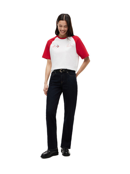 Tommy Hilfiger - TH x CF1 Varsity Raglan t-paita - YBR WHITE / RED | Stockmann - photo 4