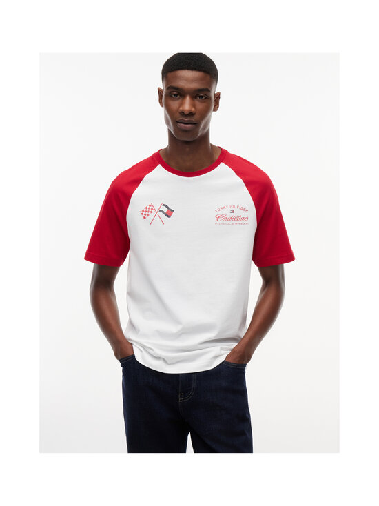 Tommy Hilfiger - TH x CF1 Varsity Raglan t-paita - YBR WHITE / RED | Stockmann - photo 3