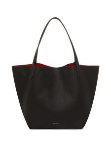 Mansur Gavriel - EVERYDAY SOFT TOTE Leather Bag - BLACK/FLAMMA | Stockmann