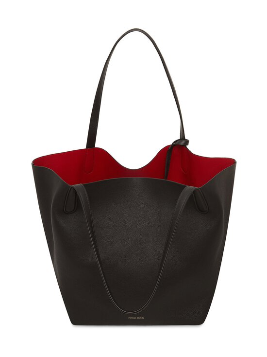 Mansur Gavriel - EVERYDAY SOFT TOTE Leather Bag - BLACK/FLAMMA | Stockmann - photo 2