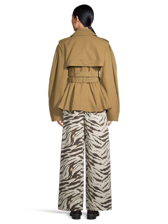 Ganni - Workwear Canvas Short Peplum -takki - 840 ERMINE | Stockmann - photo 3