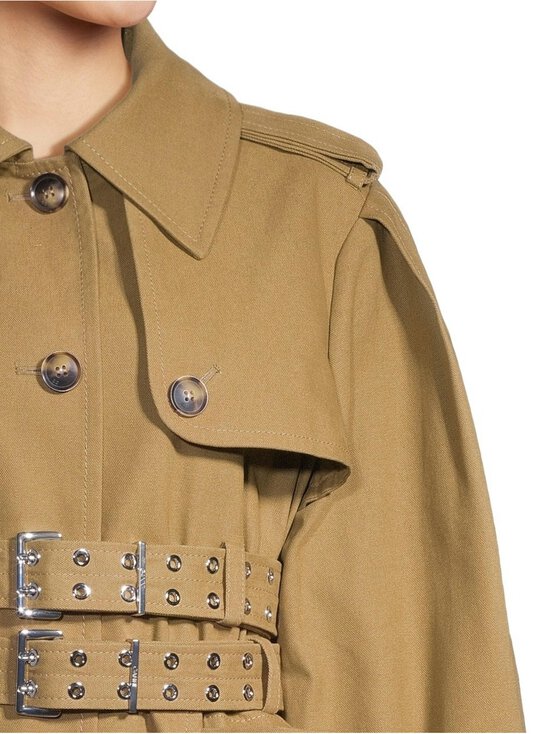 Ganni - Workwear Canvas Short Peplum -takki - 840 ERMINE | Stockmann - photo 4