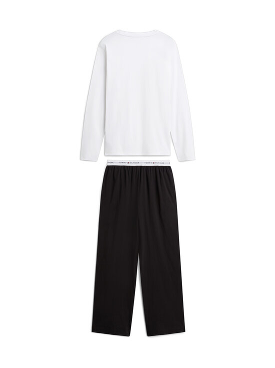 Tommy Hilfiger - Long Sleeve Jersey Set -pyjama 2-osainen - 0TW WHITE/BLACK | Stockmann - photo 2