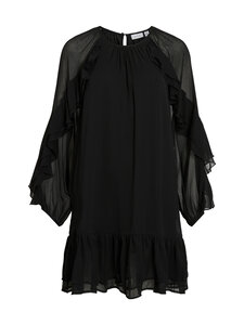 Vila - ViBinna O-Neck kleita ar volāniem - BLACK BEAUTY | Stockmann
