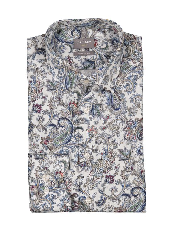 Olymp - Comfort Fit Paisley Print -kauluspaita - 00 WEISS | Stockmann - photo 1
