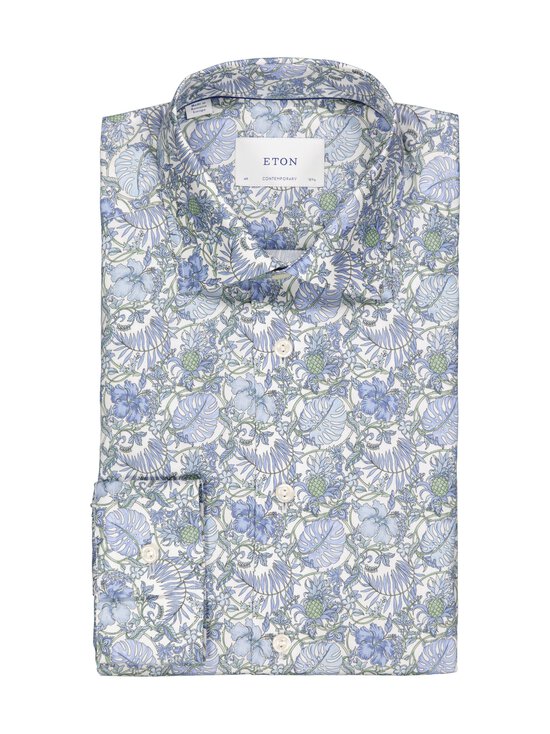 Eton - Contemporary Fit Floral Signature Twill -kauluspaita - 65 MID GREEN | Stockmann - photo 1