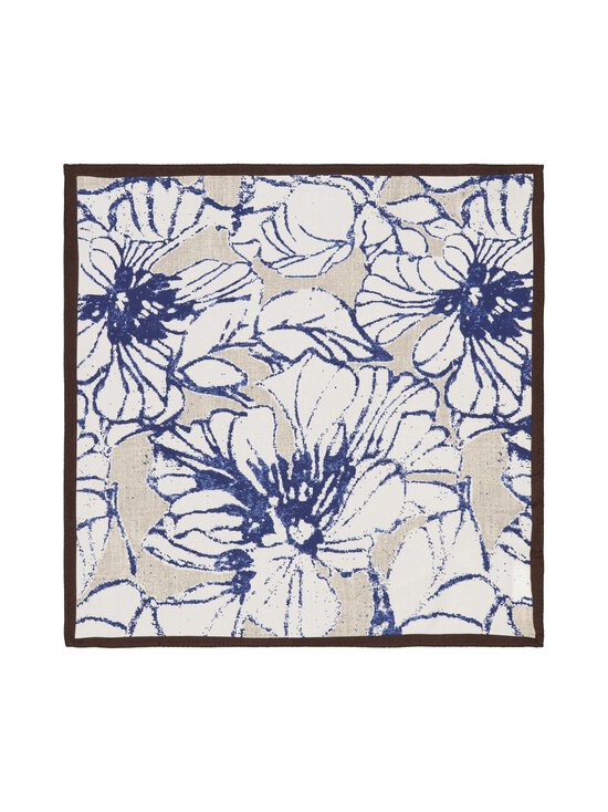 Stockholm Kravatt - Siidist taskurätik Big Flower - 3 BROWN/NAVY/BEIGE | Stockmann - photo 1