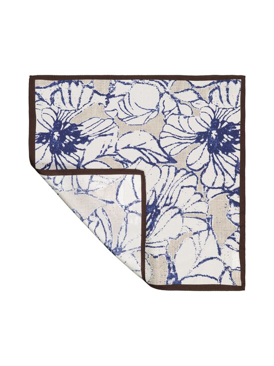 Stockholm Kravatt - Siidist taskurätik Big Flower - 3 BROWN/NAVY/BEIGE | Stockmann - photo 2