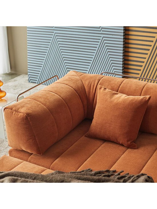 Innovation Living - CozyPad-vuodesohva Esina-kangas 412 rust orange L 208 cm / käsinojilla - ORANGE | Stockmann - photo 6
