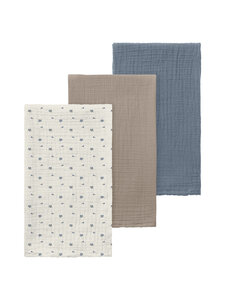 Lil' Atelier - NbNisleys Nappies marles drāniņas 3 gab. - COCONUT MILK AOP:OXFORD TAN/TRADEWINDS | Stockmann