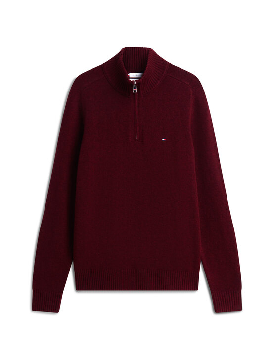 Tommy Hilfiger - Lambswool Zip vilnas džemperis - V98 BURGUNDY HEATHER | Stockmann - photo 1