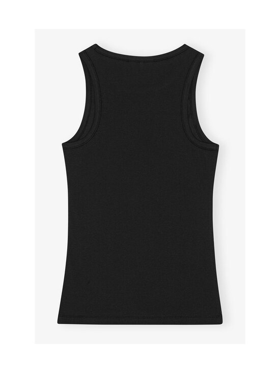 Ganni - Soft Rib Tank -toppi - 099 BLACK | Stockmann - photo 2