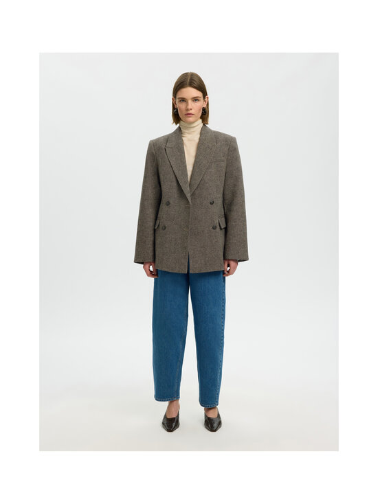 Selected - SlwReeda Wool Blend -bleiseri - BROWNIE DETAIL:STRUCTURE | Stockmann - photo 4