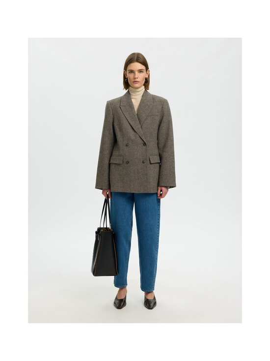 Selected - SlwReeda Wool Blend -bleiseri - BROWNIE DETAIL:STRUCTURE | Stockmann - photo 6