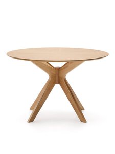 Kave Home - Naanim-ruokapöytä tammi ⌀ 120 cm - BROWN | Stockmann