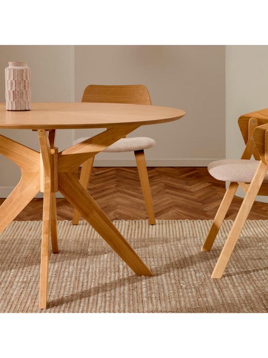 Kave Home - Naanim-ruokapöytä tammi ⌀ 120 cm - BROWN | Stockmann - photo 4