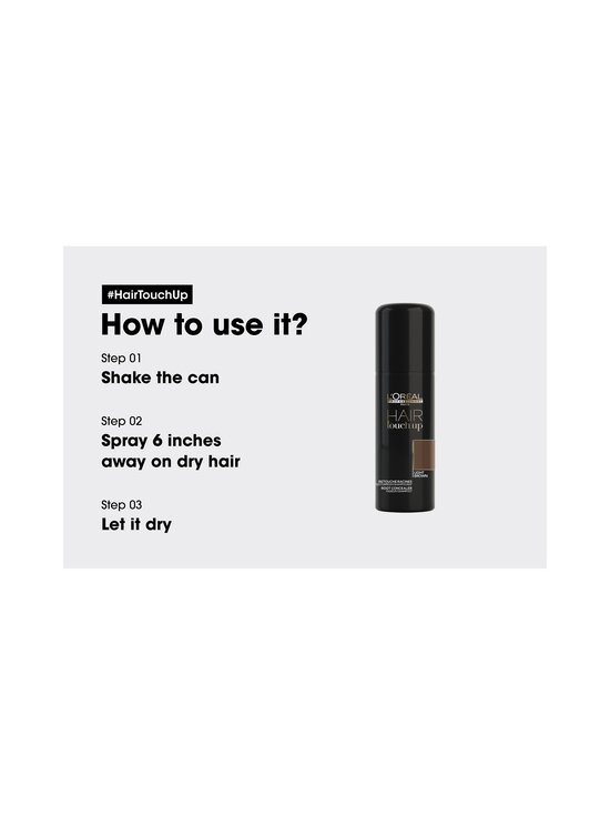 L'Oréal Professionnel - Hair Touch Up Light Brown -sävyttävä tyvisuihke 75 ml - LIGHT BROWN - photo 6 L'Oréal Professionnel - Hair Touch Up Light Brown -sävyttävä tyvisuihke 75 ml - LIGHT BROWN | Stockmann - photo 6