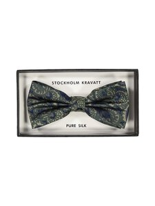 Stockholm Kravatt - Paisley-silkkirusetti - 036 GREEN NAVY | Stockmann
