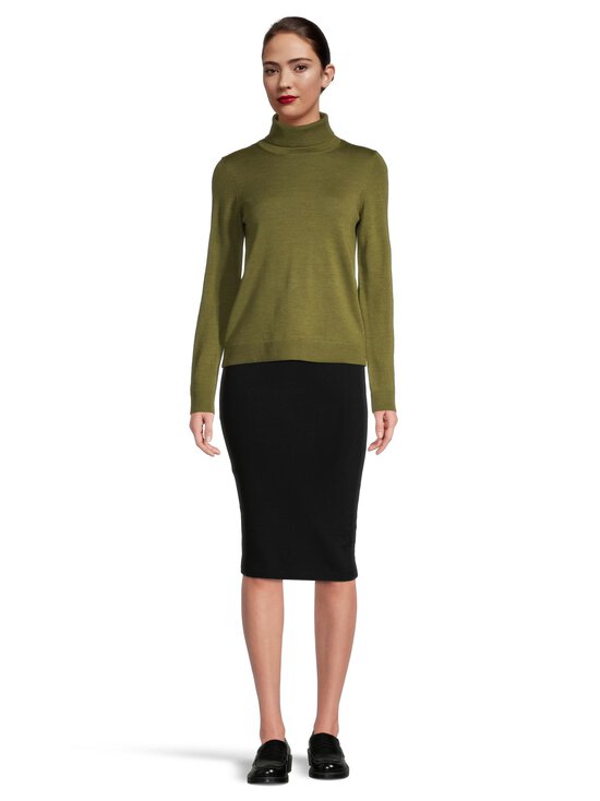 ESSENTIALS by Stockmann - Audrey-merinoneulepusero - OLIVE GREEN MEL 265530 | Stockmann - photo 2