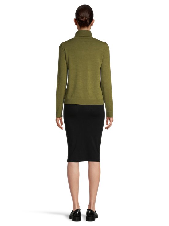 ESSENTIALS by Stockmann - Audrey-merinoneulepusero - OLIVE GREEN MEL 265530 | Stockmann - photo 3