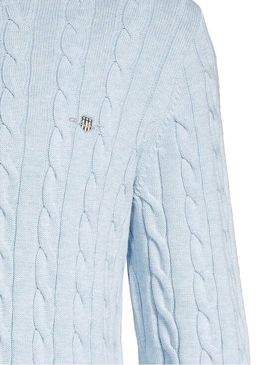 GANT - Palmikkoes kampsun Classic Cotton - 498 ICE BLUE MELANGE | Stockmann - photo 4