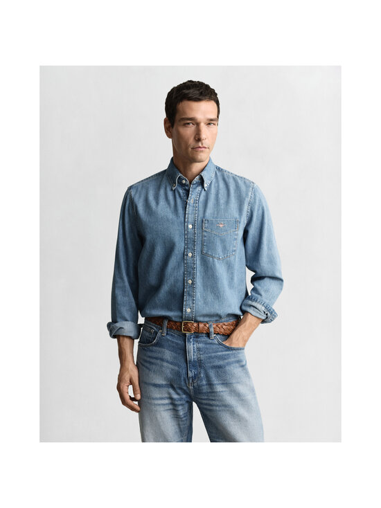 GANT - Regular džinsa krekls - 981 SEMI LIGHT BLUE WORN IN | Stockmann - photo 2