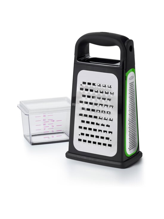 OXO - Good Grips Etched - raastin + irrotettava rasia - BLACK, STEEL, CLEAR, GREEN | Stockmann - photo 3