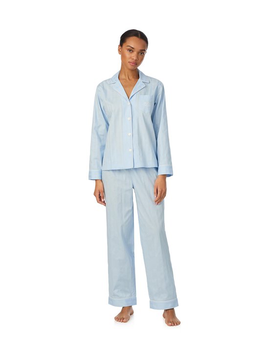 Lauren Ralph Lauren - Notch Collar Long pidžama ar reversa apkakli, 2 daļu - 450 BLUE | Stockmann - photo 1