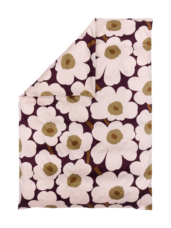 Marimekko - Unikko-satiinipussilakana - 438 PLUM, PINK, ELMWOOD, TOFFEE | Stockmann - photo 1