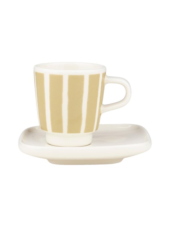 Marimekko - Piccolo- espressokuppi & aluslautanen - WHITE, SAND | Stockmann - photo 1