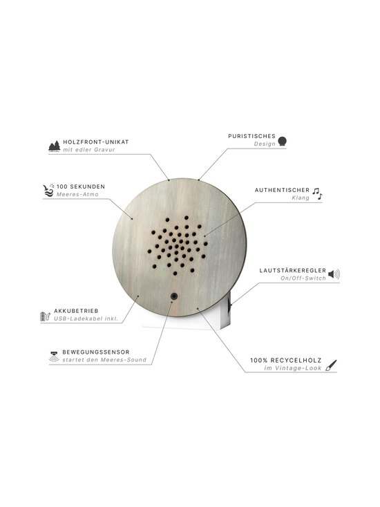 Relaxound - Oceanbox Vintage skaņas kaste - GREY | Stockmann - photo 3