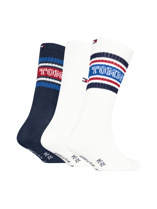 Tommy Hilfiger - Varsity Tommy Stripe -sukat 3-pack - 001 WHITE | Stockmann - photo 2