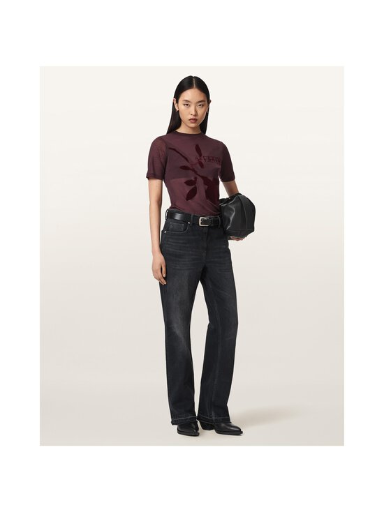 Allsaints - Athea Sheer t-paita - BURGUNDY RED | Stockmann - photo 4