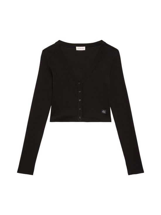 Calvin Klein Jeans - Label Cotton -ribbineuletakki - UB1 BLACK | Stockmann - photo 1