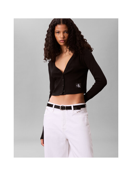 Calvin Klein Jeans - Label Cotton -ribbineuletakki - UB1 BLACK | Stockmann - photo 4