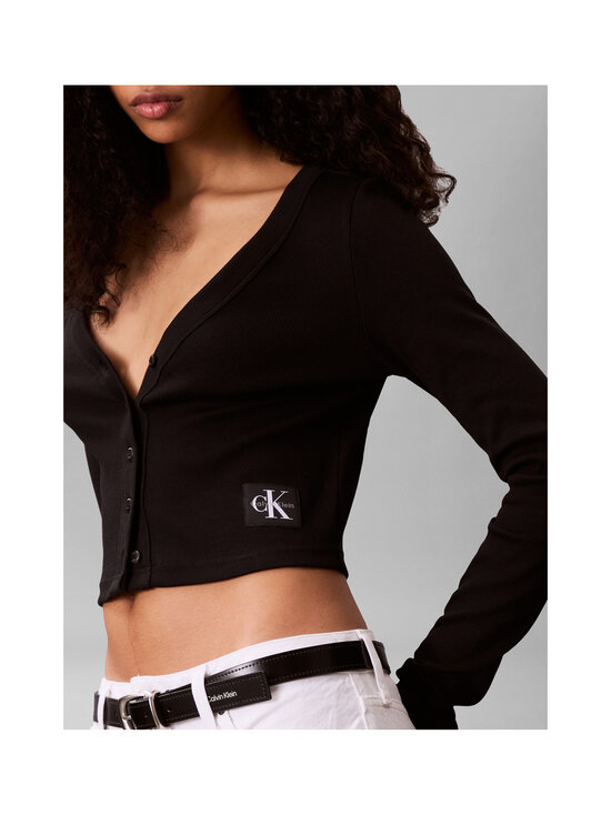 Calvin Klein Jeans - Label Cotton -ribbineuletakki - UB1 BLACK | Stockmann - photo 5