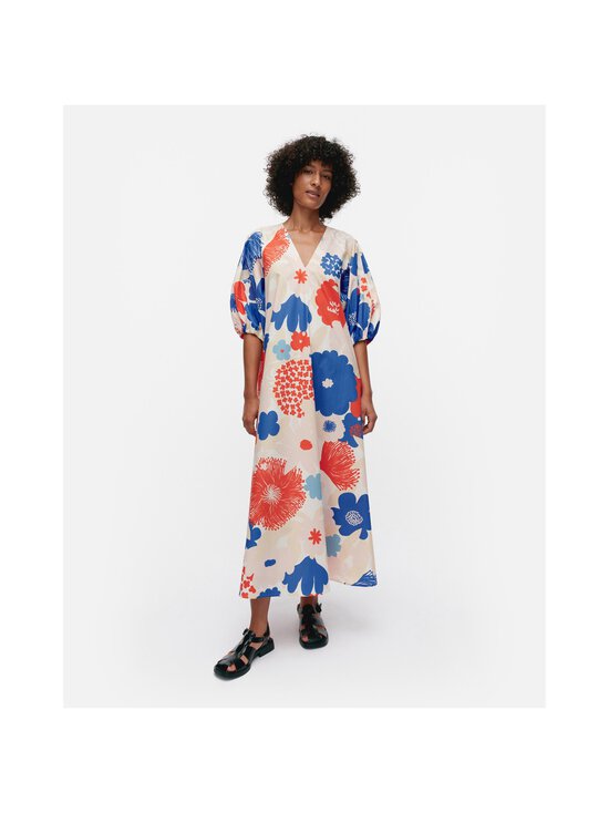 Marimekko - Kimppu Suvikimppu organiskā poplīna kleita - 135 OFF WHITE, BLUE, RED, PEACH - photo 2 Marimekko - Kimppu Suvikimppu organiskā poplīna kleita - 135 OFF WHITE, BLUE, RED, PEACH | Stockmann - photo 2