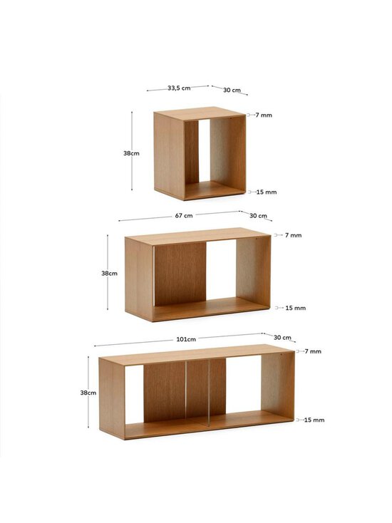 Kave Home - Litto-hylly 6-osainen tammi 101 x 152 cm - BEIGE | Stockmann - photo 10