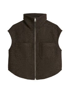 Marc O'Polo - Boiled Wool -kangasliivi - 1511 STONE BROWN MELANGE | Stockmann