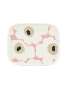 Marimekko - Unikko šķīvis 12 x 15 cm - 138 WHITE, PINK, SAND, CHARCOAL | Stockmann