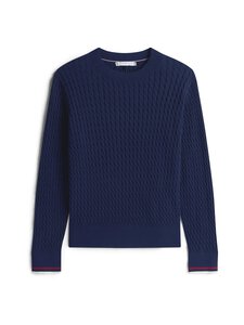 Tommy Hilfiger - Palmikkoes kampsun - 0ZZ DARK NIGHT NAVY GS TIPPING | Stockmann
